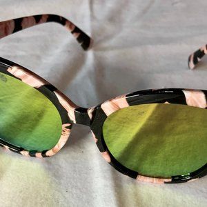 Sunglasses, Black/roses oversized, polarized